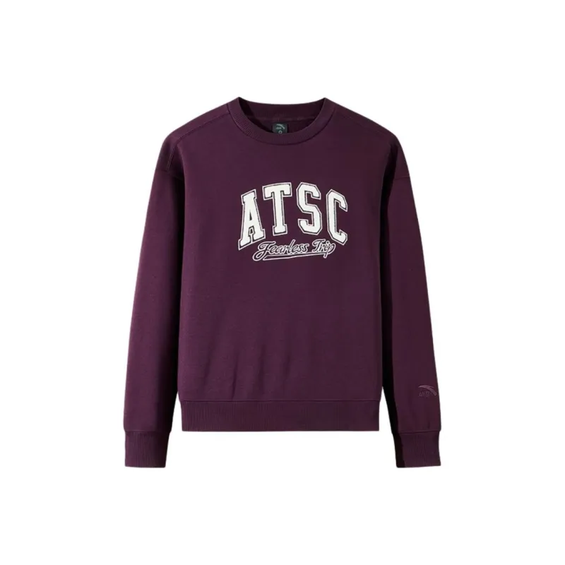 Anta Life Collection Sweatshirt Women's Dark Plum Purple-0