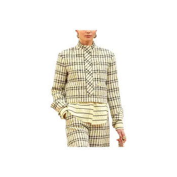 CHANEL 25S Spring Summer Collection Jackets Coats Women's Light Yellow & Black