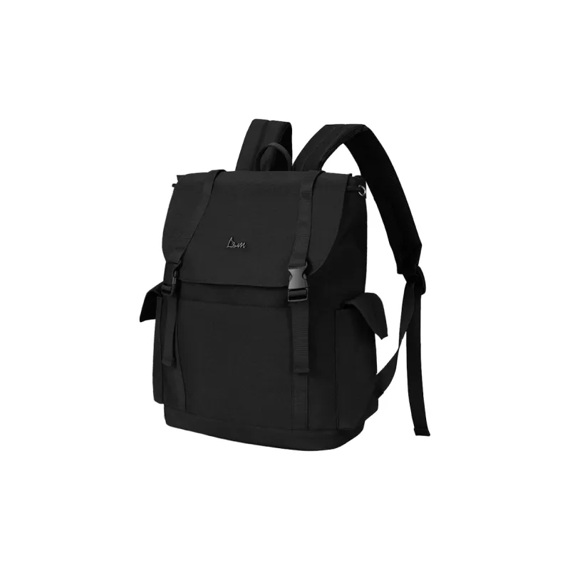 L&M Oxford Backpack Regular Unisex White/Black-2