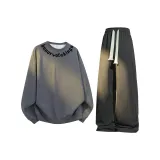 Dark Gray Sweatshirt+Black Casual Pants