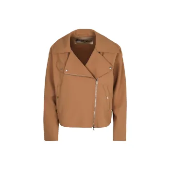 HERNO Zip Up Biker Jacket