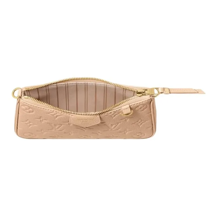 LOUIS VUITTON Embossed Grain Cow Leather Portable Crossbody Bag, Shoulder Bag Women's Sand-3