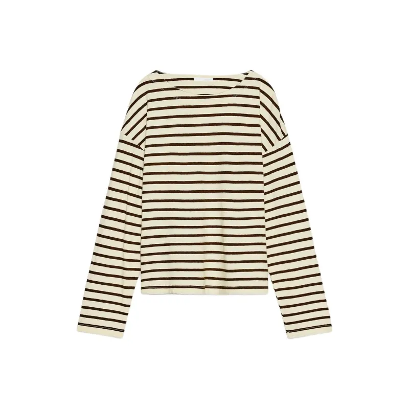 ZARA T Shirt Women's Beige/Brown Yellow-0