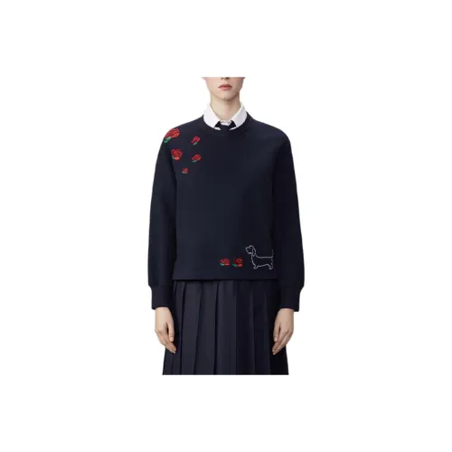 THOM BROWNE Hector-Embroidered Crewneck Sweatshirt