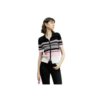 Yan Domain Knitwear Women's Colorful Strips