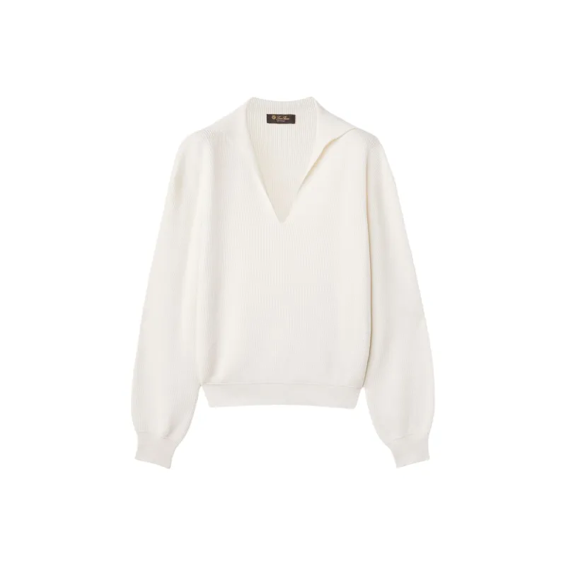 Loro Piana Tazawa Polo Shirt Knitwear Women's White-0