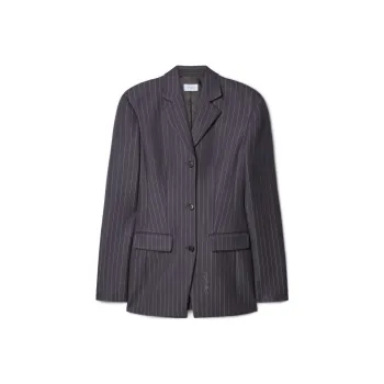 OFF WHITE Striped Single Breasted Blazer