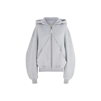 The Attico Logo Appliqué Zip Up Hoodie
