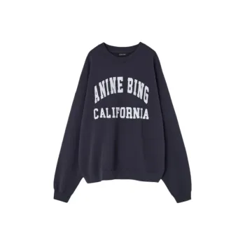 Anine Bing Miles Logo Printed Crewneck Sweatshirt