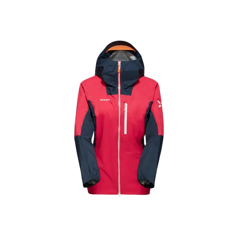 MAMMUT Eiger SS24 DRYtech Jacket Women's Mountain Red-Dark Midnight Black-0