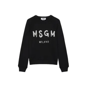 MSGM Logo-Printed Crewneck Sweatshirt