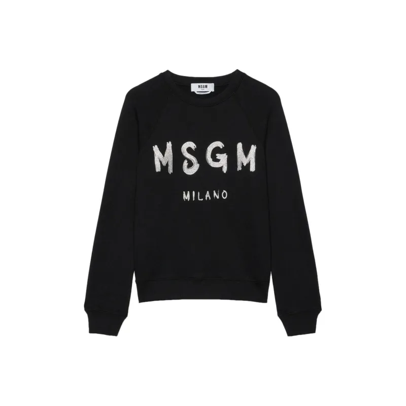 MSGM Logo Printed Crewneck Sweatshirt-0