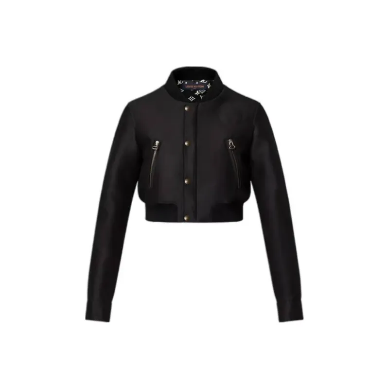 LOUIS VUITTON Cropped Mikado Bomber Jacket-0