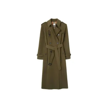 Burberry Coats Women's Olive Green