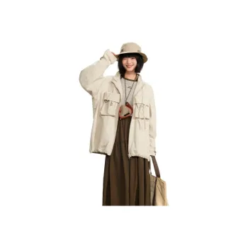 ZIHAN Jackets & Coats Women's Beige Gold
