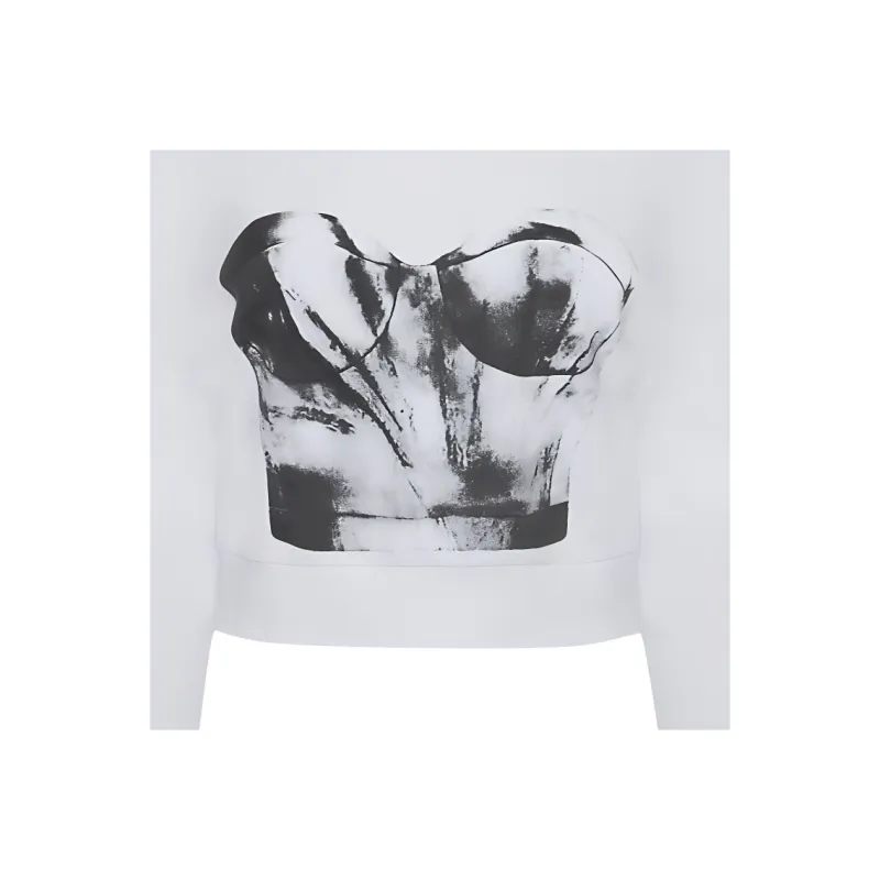 Alexander McQueen Sweatshirts Women's White/Black-3