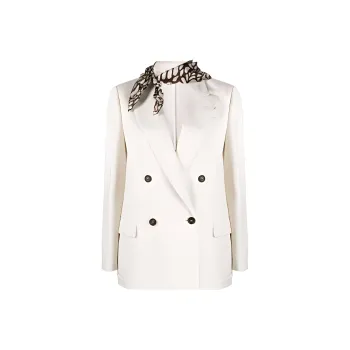 Brunello Cucinelli Scarf Detailed Tailored Blazer