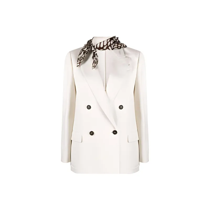 Brunello Cucinelli Scarf Detailed Tailored Blazer-0