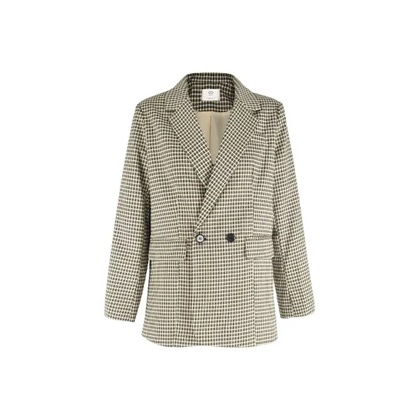 Cubic Business Suits Women's Black Plaid-0