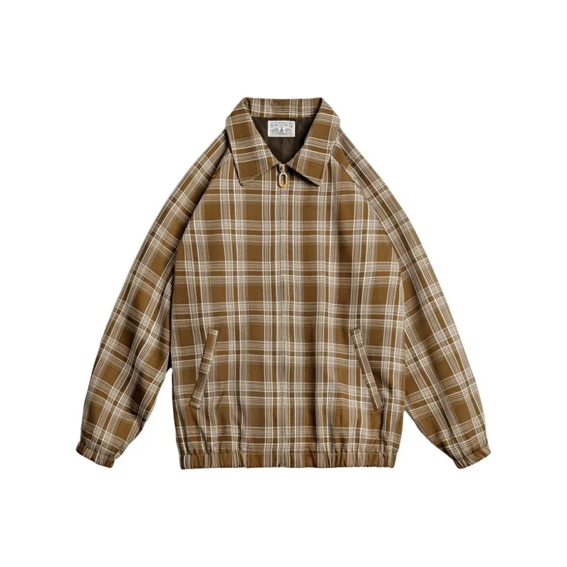 MADEN Jackets & Coats Women's Khaki Plaid-0