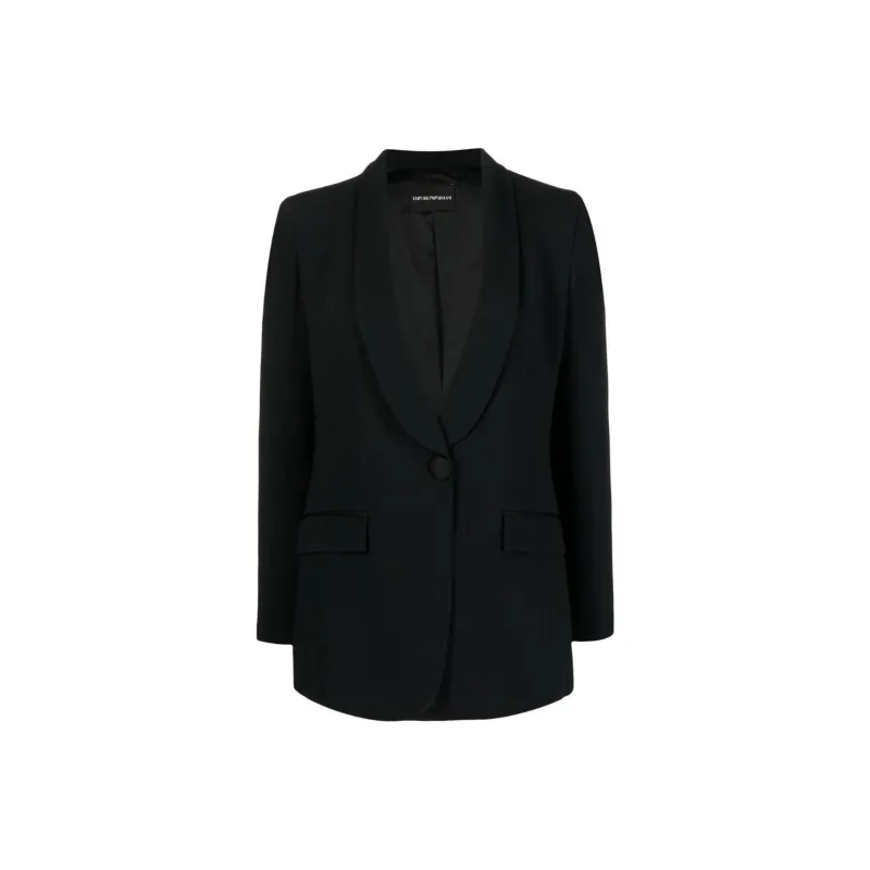 EMPORIO ARMANI Single breasted Blazer In Envers Satin-0
