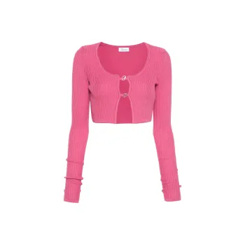 Blumarine Logo plaque Cropped Cardigan