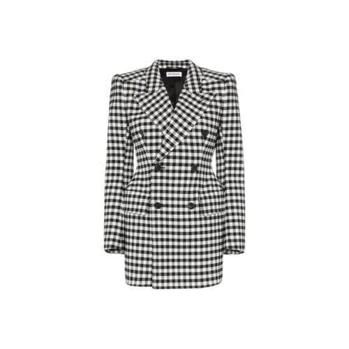 Balenciaga Business Suits Coats Women's Black