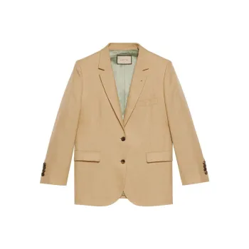 GUCCI Single Breasted Blazer Beige