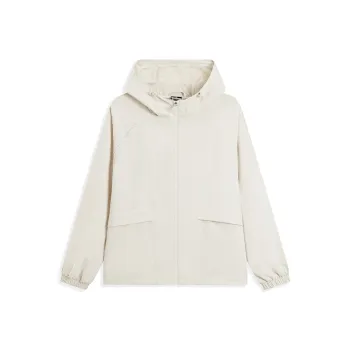 XTEP Outdoor Urban Techwear Workwear Jacket Trench Coat Coat Women's Bright Moon White