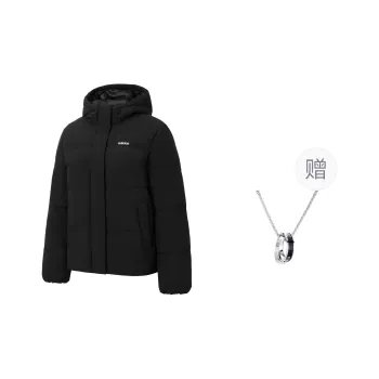 Adidas Down Jacket Women's Black Comes With Necklace