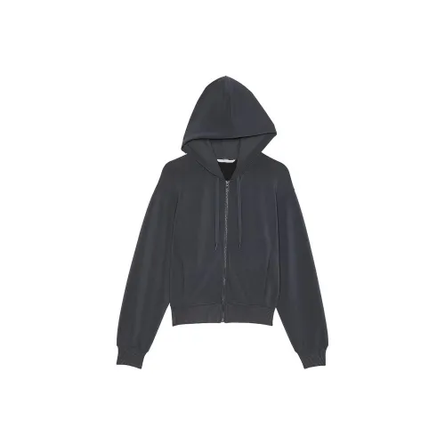 Victoria's Secret CloudKnit Full-Zip Hoodie/Pure Black Sweatshirt Women's Pure Black