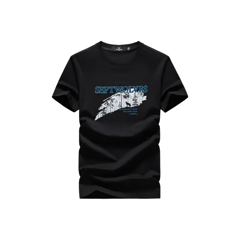 SEPTWOLVES T Shirts Unisex Black-2