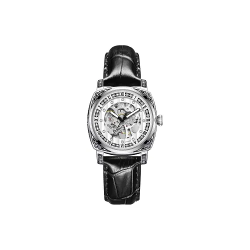 DAYBIRD Automatic Mechanical Movement Cow Leather Strap Watch Men's Watches White Dial