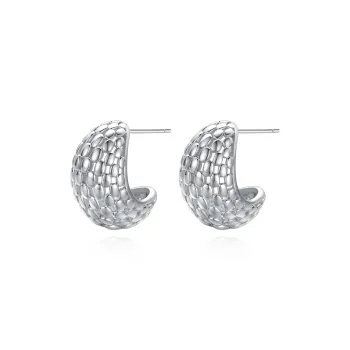 VIGG S925 Silver Stud Earrings Women's