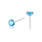[1 Pair]5mm Zircon Stud Earrings[999 Silver]