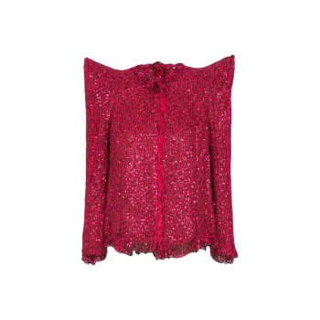 BALMAIN Glitter Tweed Jacket