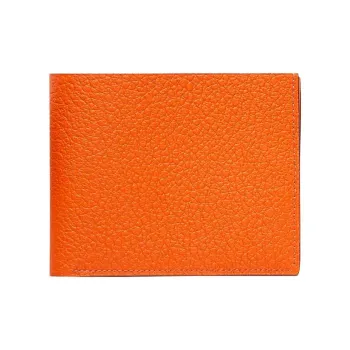 HERMES HISTOIRE NATURELLE Mysore Goatskin With Calfskin And Crocodile Leather Wallet Unisex Neutral Color