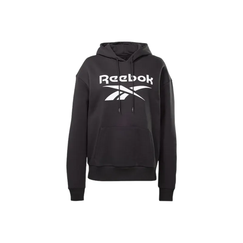 Reebok Identity Big Logo Fleece Hoodie Sweatshirt Women's Black-0