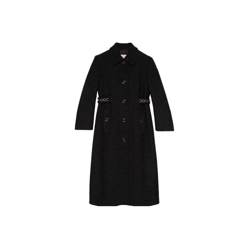 GUCCI Buttoned Bouclé Coat-0
