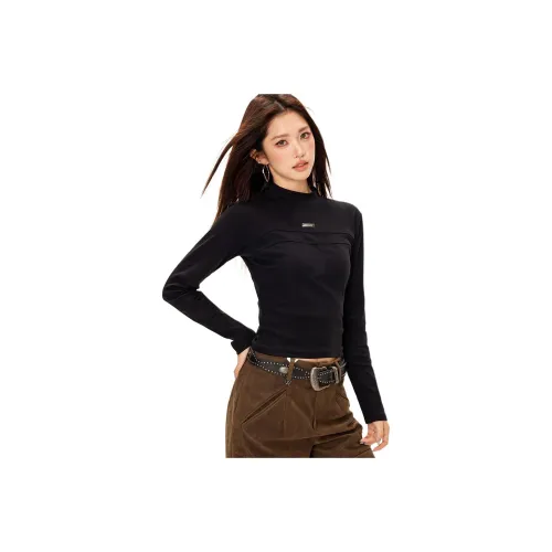 CCAABB T Shirts Women's BKX/Black