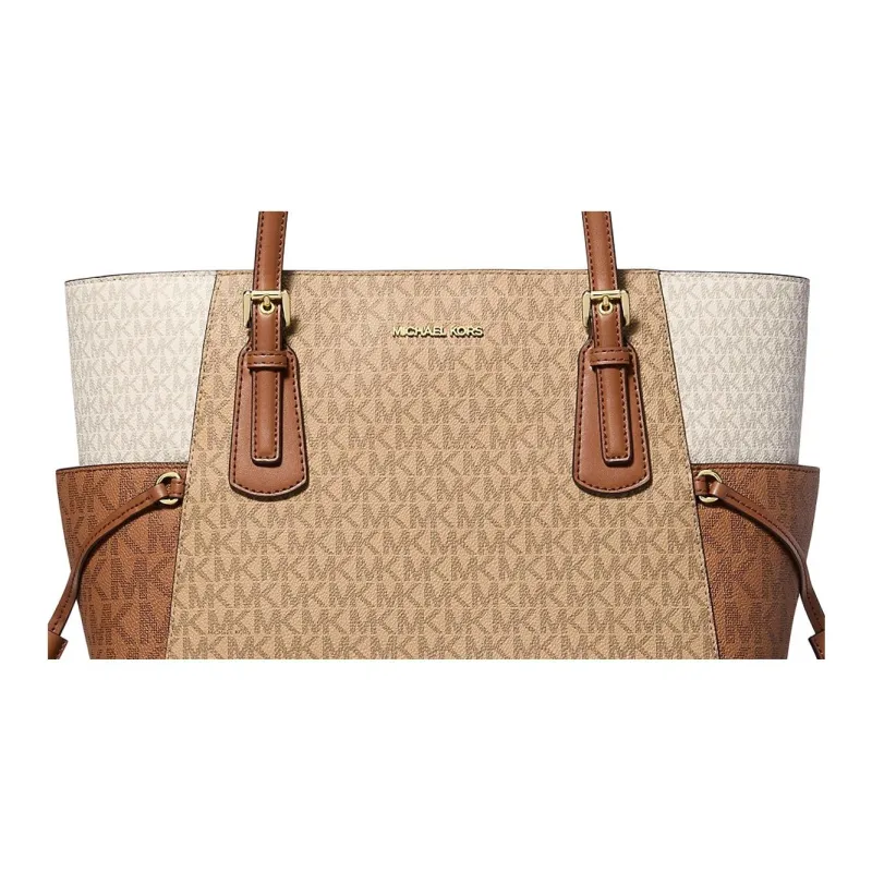 MICHAEL KORS Voyager Canvas Tote Shopping Bag Canvas Bag Shoulder Bag Tubas Women's Brown & Camel-2