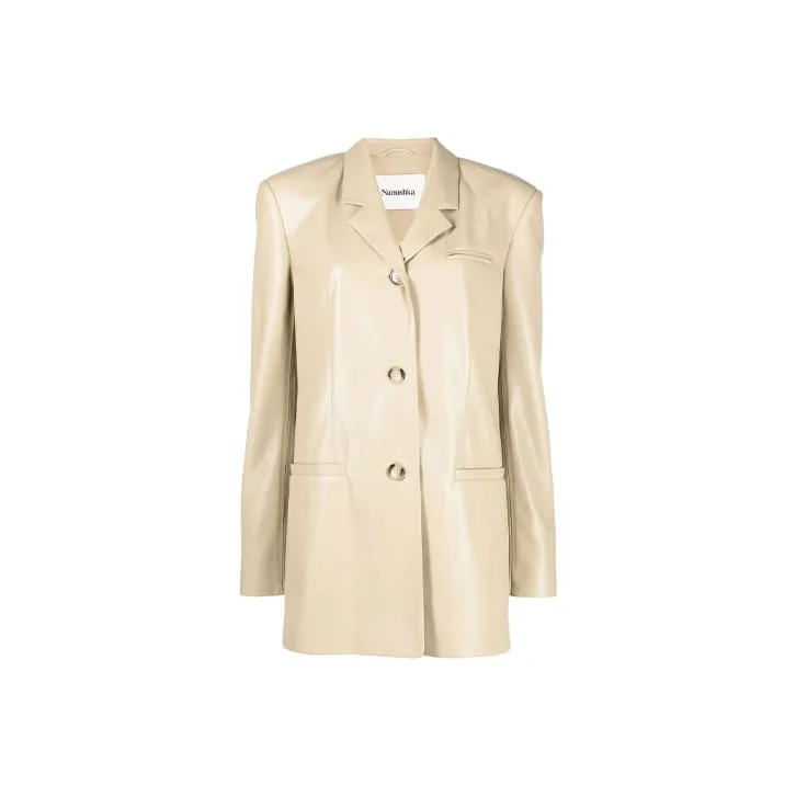 NANUSHKA Faux leather Fitted Blazer-0