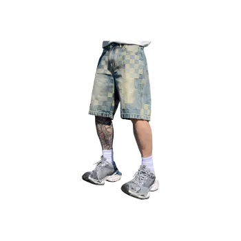 FUERZA Denim Shorts Unisex Blue