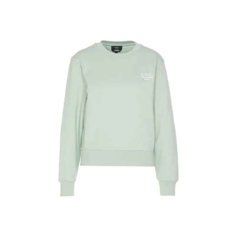 A.P.C Rue Madame Logo Embroidered Crewneck Sweatshirt-0