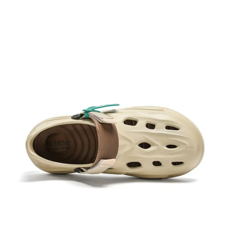 Mulinsen Summer Cool And Trendy Outerwear With Soft Rebound, Squashy, And Bouncy Feeling Beach Sandals Clogs Men's-1