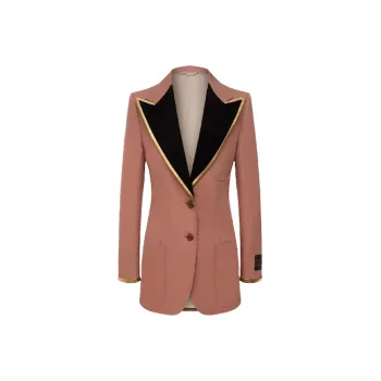 GUCCI Peaked Lapel Blazer Pink