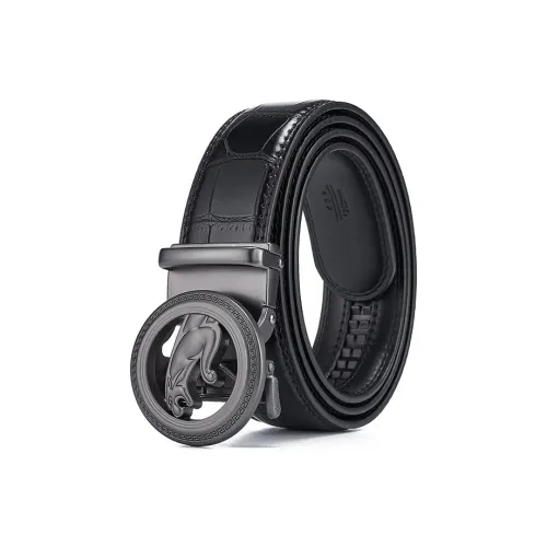 Lanza Cow Split Leather Belts Men's Width 3.5CM