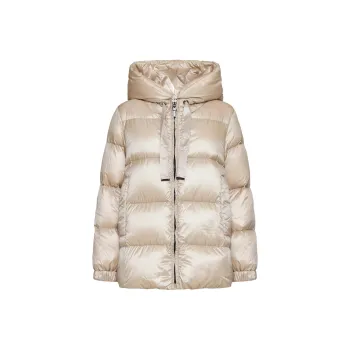 MaxMara Zip Up Drawstring Coat