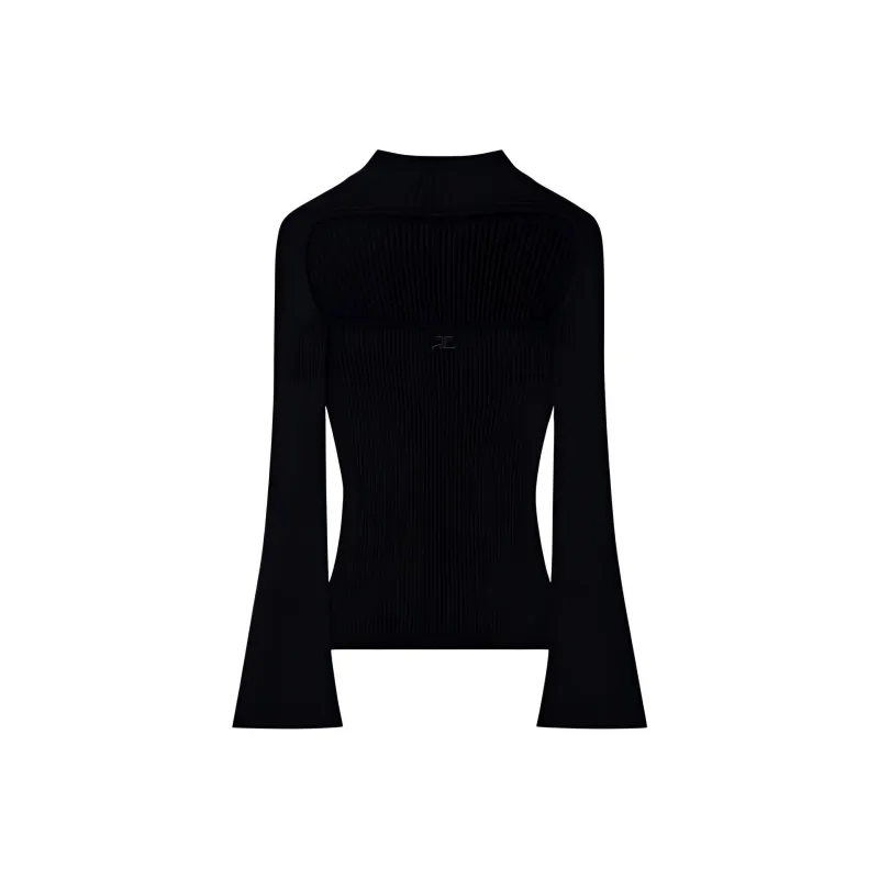 COURREGES Cut out Ribbed Jumper-0