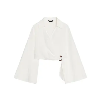 ZARA Shirt Women's Frosted White